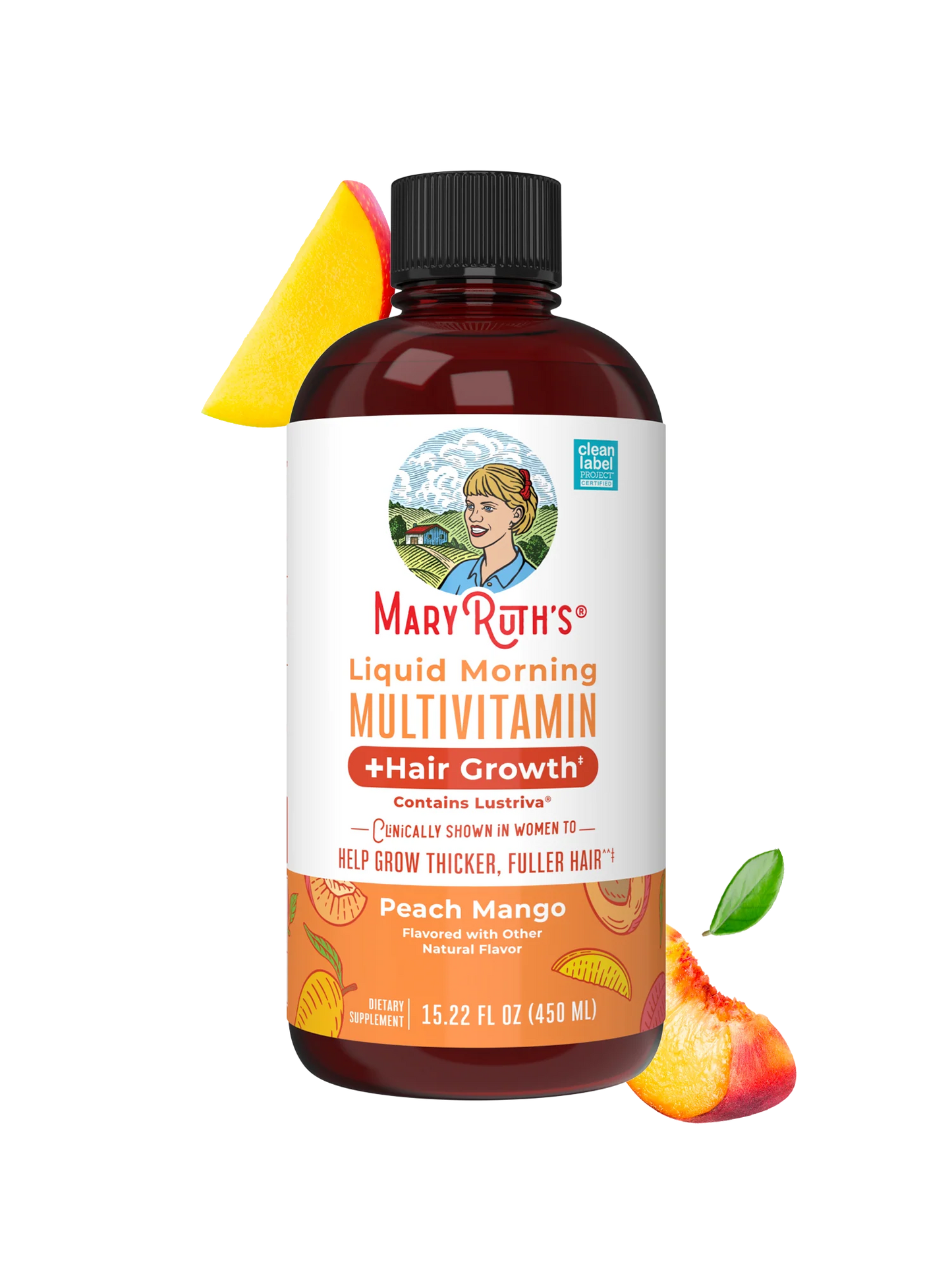 Liquid Morning Multivitamin + Hair Growth（Peach Mango）