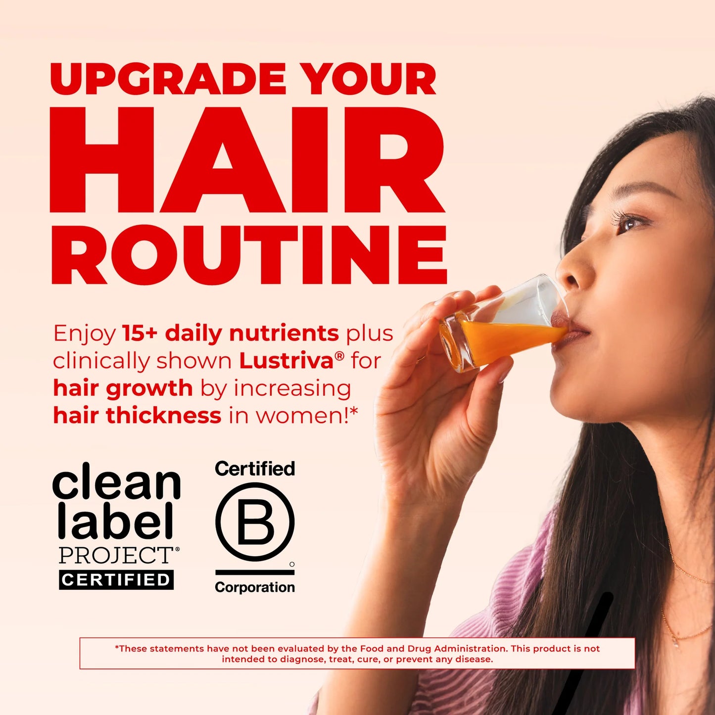 Liquid Morning Multivitamin + Hair Growth（Peach Mango）