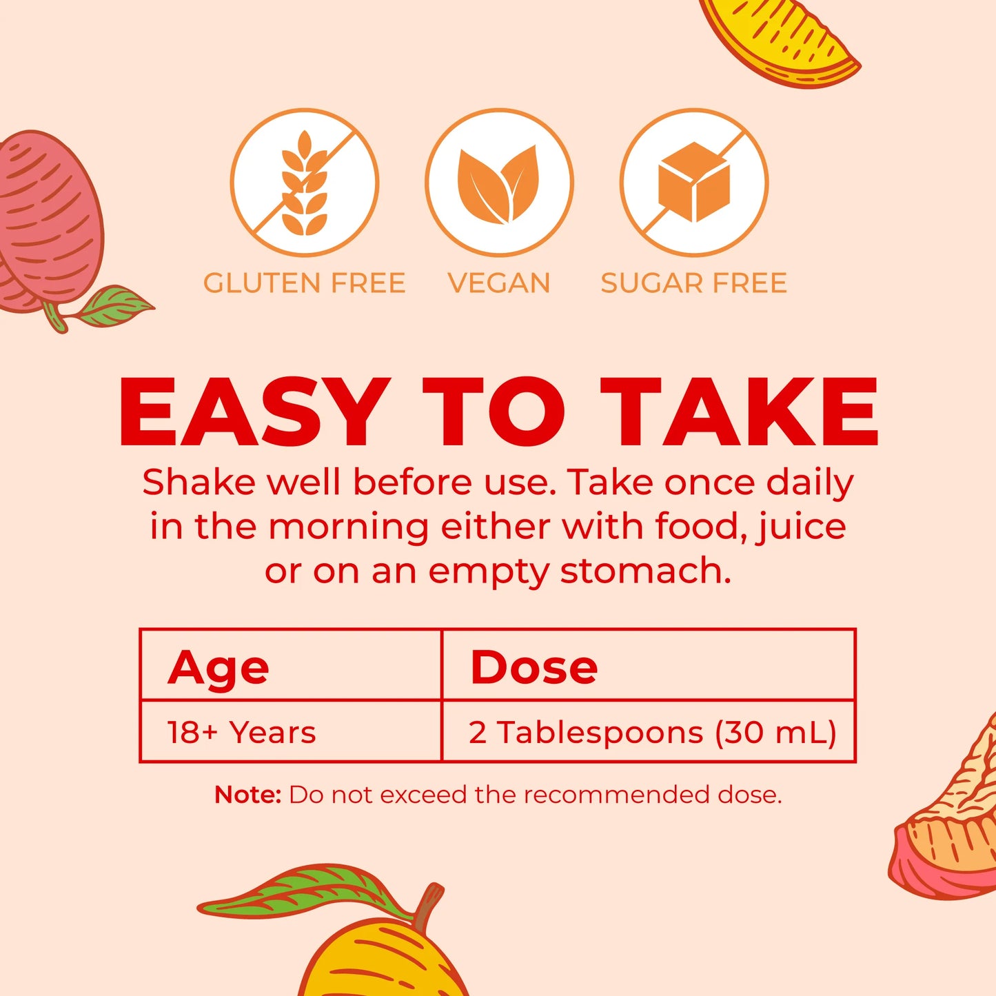 Liquid Morning Multivitamin + Hair Growth（Peach Mango）