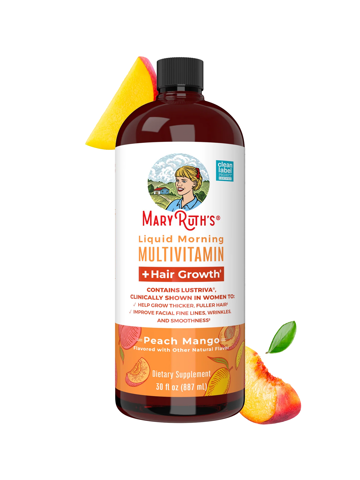 Liquid Morning Multivitamin + Hair Growth（Peach Mango）