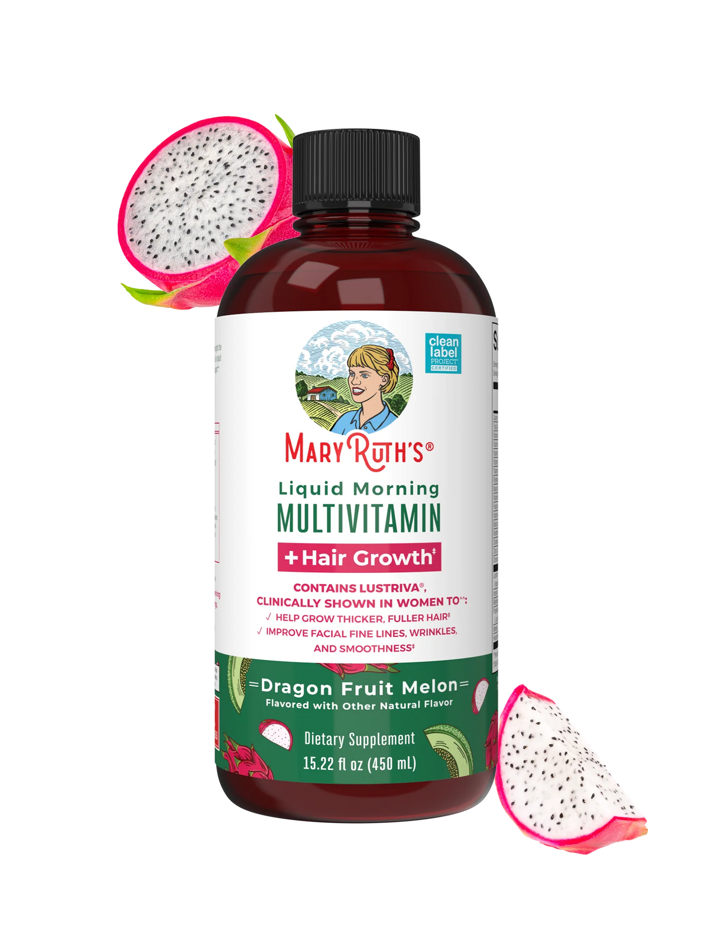Liquid Morning Multivitamin + Hair Growth（Dragon Fruit Melon）