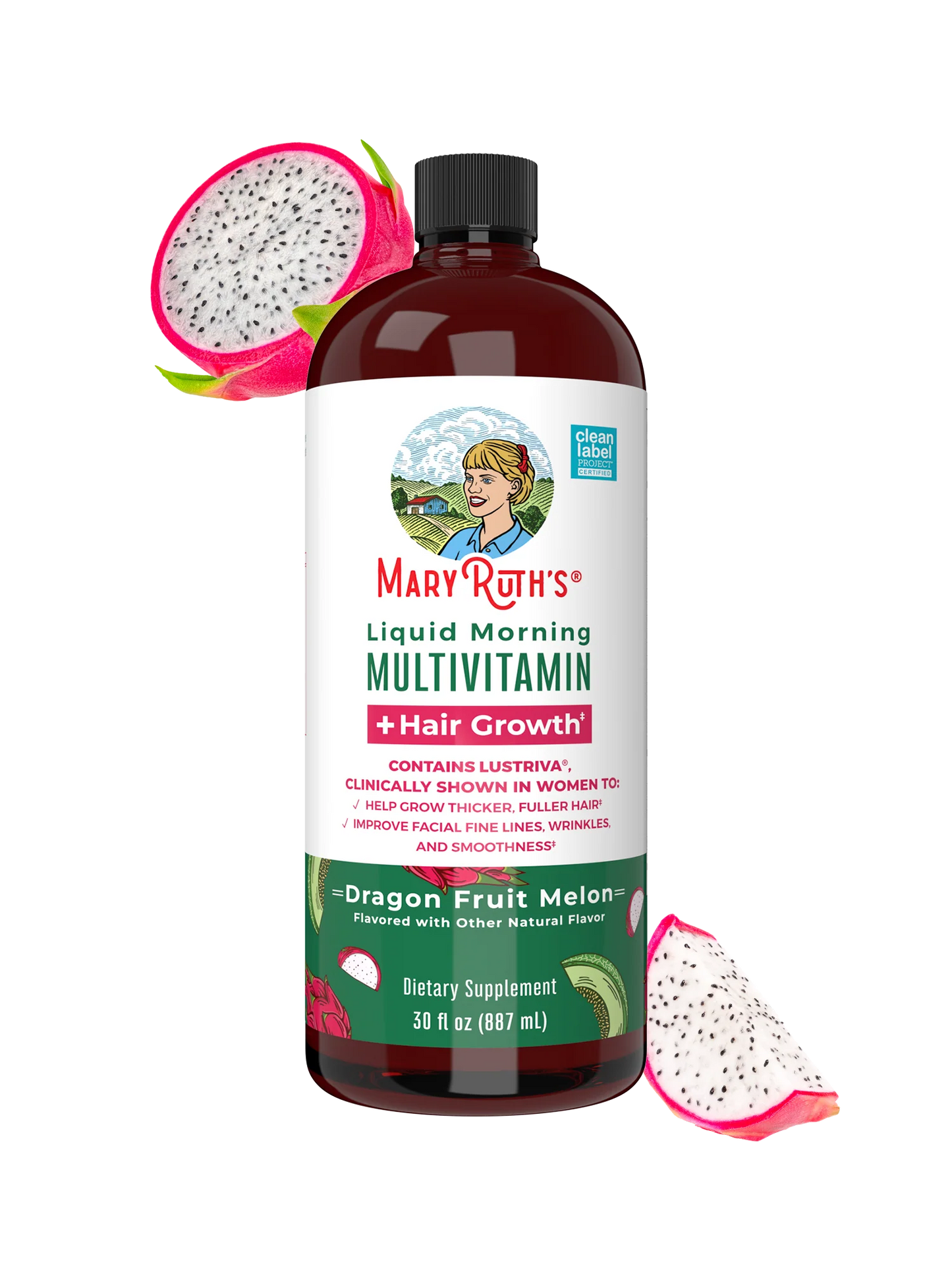 Liquid Morning Multivitamin + Hair Growth（Dragon Fruit Melon）